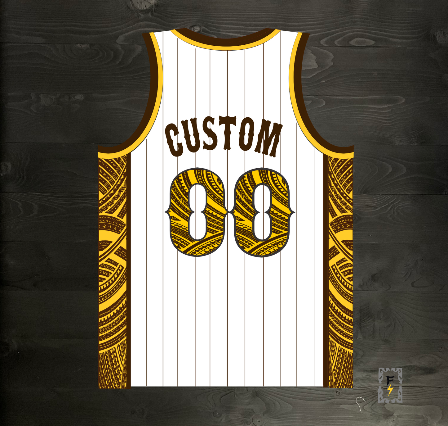 A-001m CUSTOM White Tribalz Basketball Jersey ALL SIZES - MADE ORDER