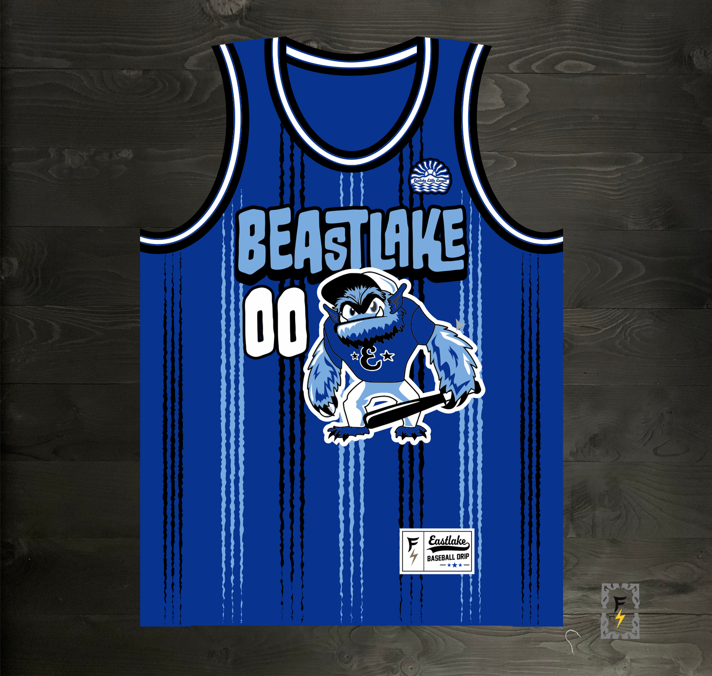 L-001m - CUSTOM NAME # - BEASTLAKE ELL Royal Blue 2025 Basketball Tank - MADE TO ORDER