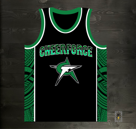 24-9043m CHEERFORCE Black Basketball- MADE TO ORDER