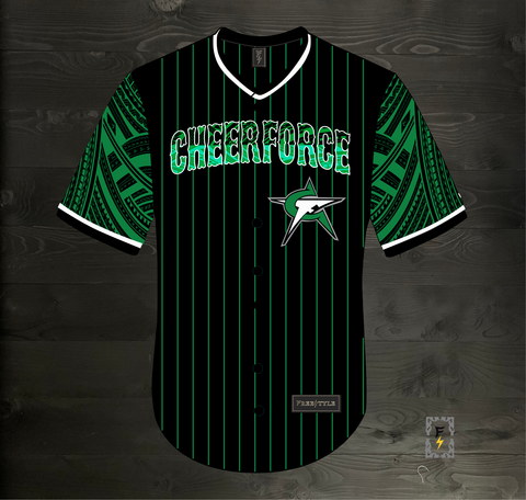 24-9045m CHEERFORCE Black Green Baseball- MADE TO ORDER