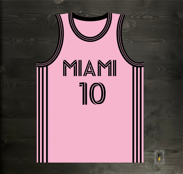 23-7001m MESSI #10 Miami Pink Traditional - MADE TO ORDER