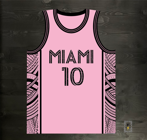 23-7000m MESSI #10 Miami Pink Tribal - MADE TO ORDER