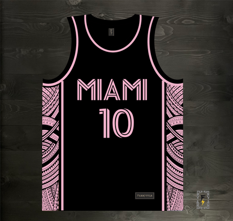 23-7000m MESSI #10 Miami Black Pink Tribal - MADE TO ORDER