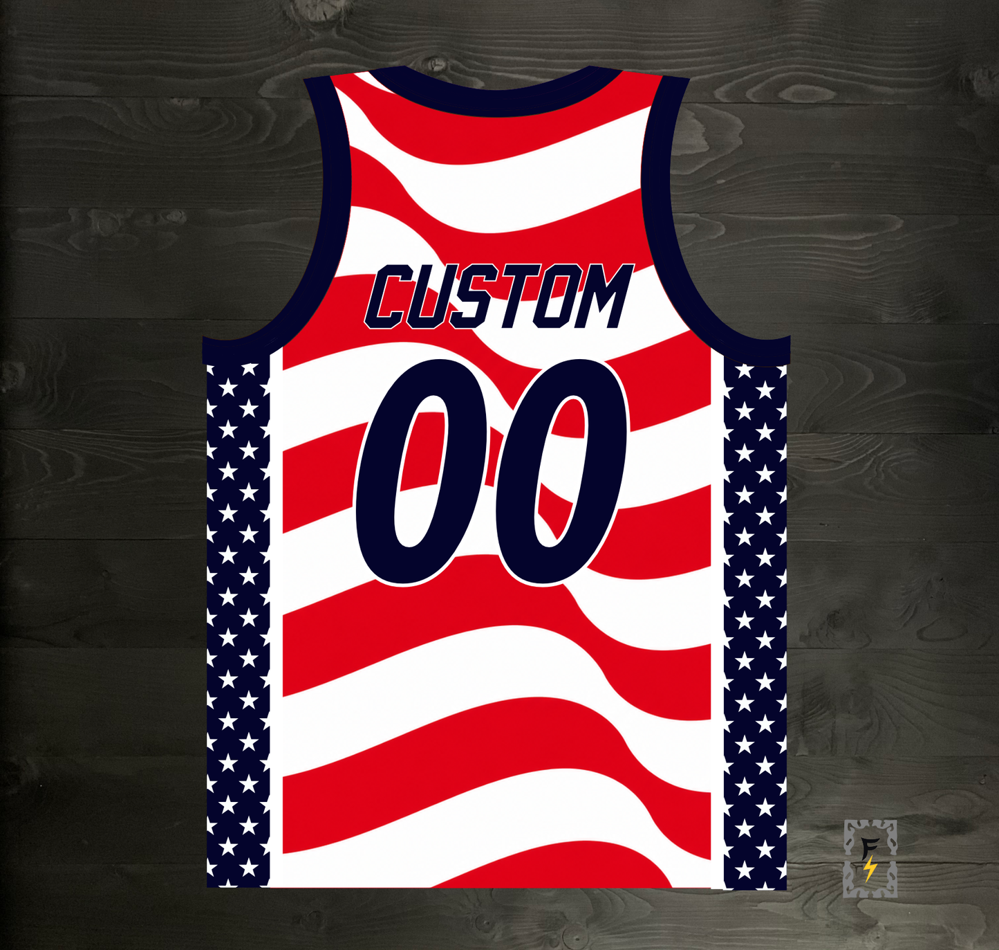 F-900m CUSTOM Name and #USA Inspired Basketball Jersey - MADE TO ORDER