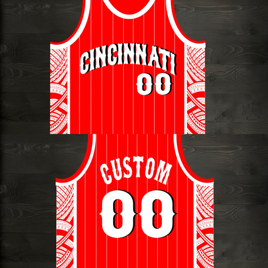 M-361m CUSTOM Red White Pinstripes Tribalz ALL SIZES - MADE ORDER