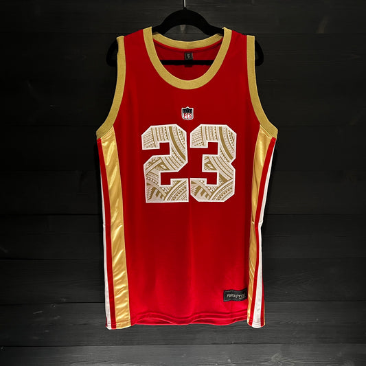 N-481a McCAFFREY #23 SF Red Tribal - AVAIL STOCK