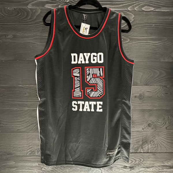 19-0039a KAWHI #15 Daygo State Hoops Black White Tribal - Available Stock