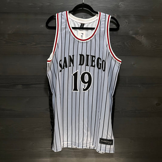 C-005a GWYNN #19 AZTECS SD Gray Pinstripes - AVAIL STOCK