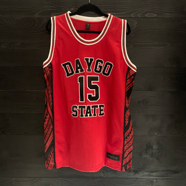 20-0105a KAWHI #15 Daygo State Hoops Red Tribal - Available Stock