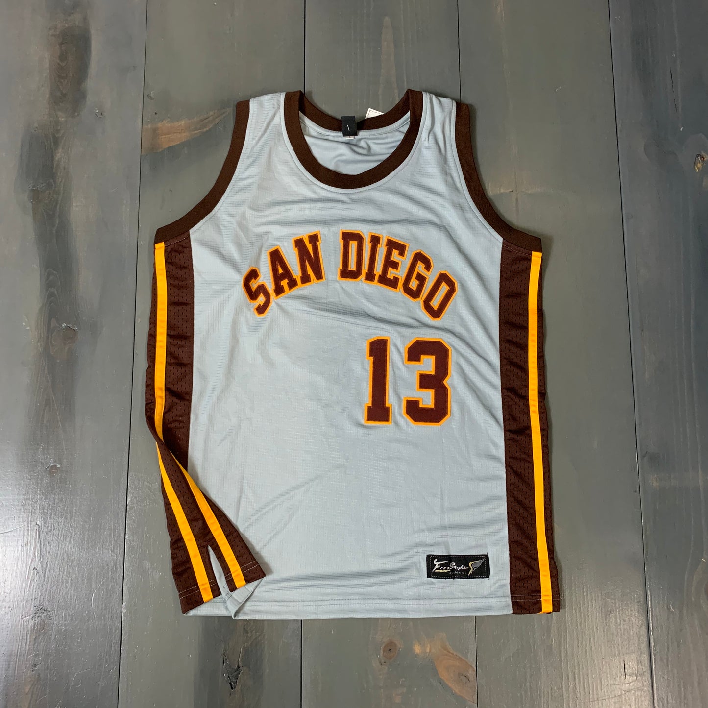 Freestyle Basketball Jersey X Friars 69 Gray Brown Gold #13 EL MINISTRO