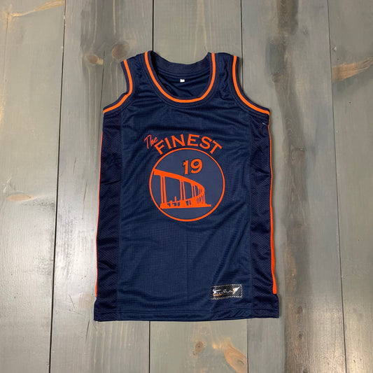 Freestyle Basketball Jersey X Finest Coronado Bridge Navy Orange