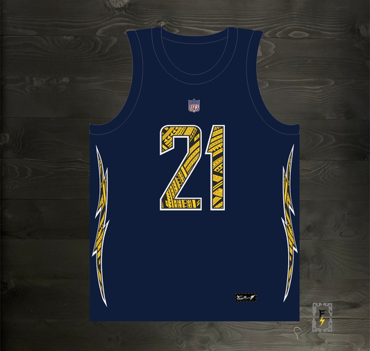 B-016m TOMLINSON #21 BOLTS Navy Tribalz - MADE TO ORDER
