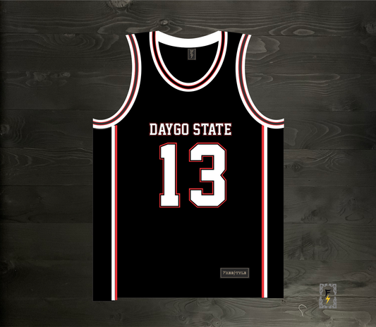 22-0023m HILLMAN #13 Daygo State FB Home Black - MADE TO ORDER