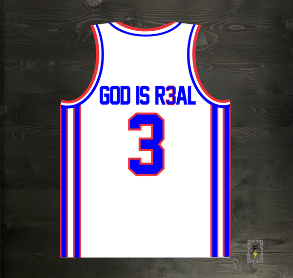 23-9003m GOD IS R3AL #3 BUF Home White - MADE TO ORDER
