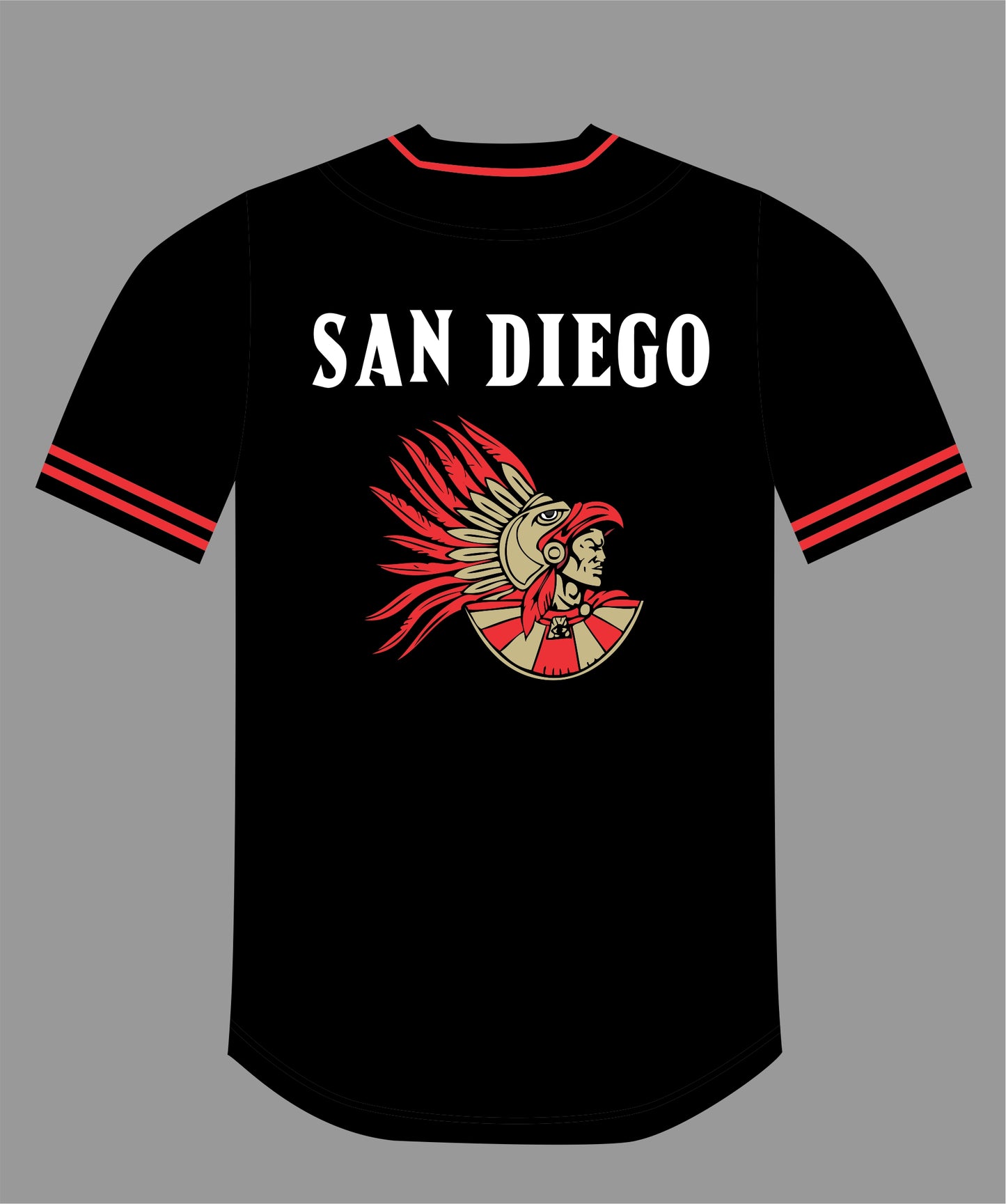 The Show Baseball Jersey in Black #19 SAN DIEGO