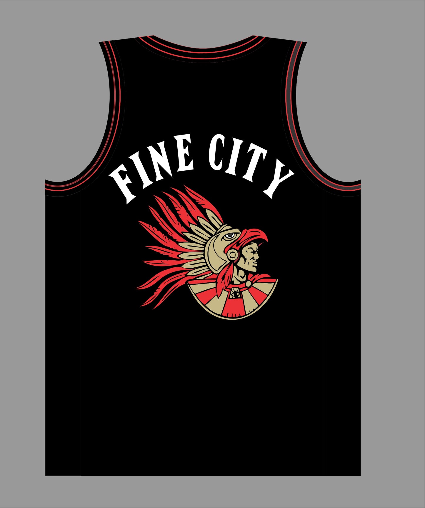 The Show Basketball Jersey in Black #19 FINE CITY