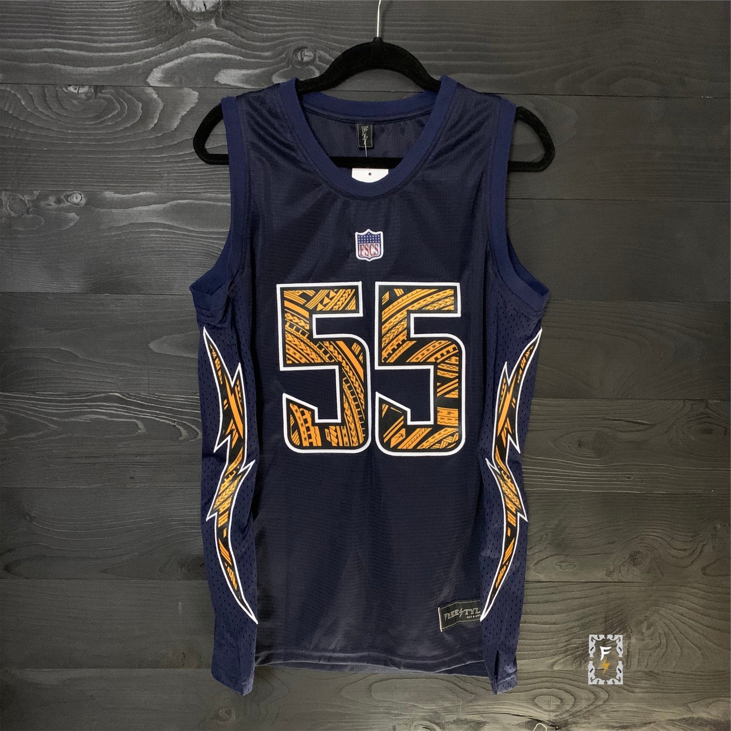 B-016m SEAU #55 BOLTS Navy Tribalz - MADE TO ORDER